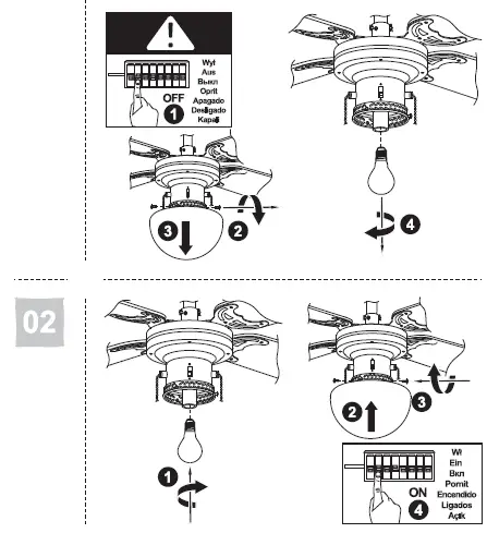 colours J36002XY Ceiling Fan with Lights-FIG-18