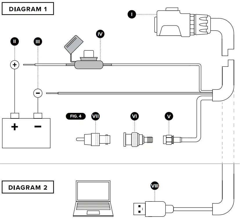 SIONYX C012800 Nightwave Ultra Low Light Marine Camera Diagram