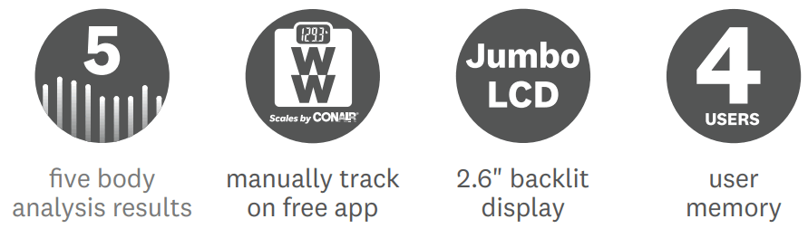 CONAIR WW714ZF Body Analysis Scale - icon2
