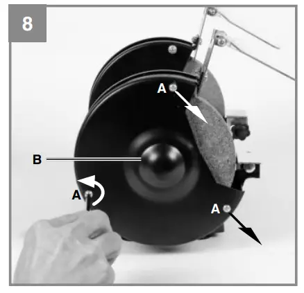 Changing the grinding wheel