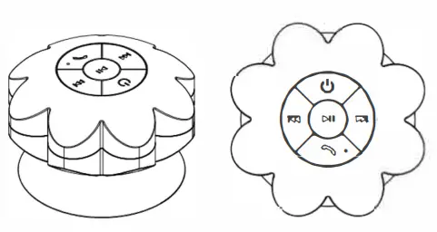 iJOY Flower Suction Cup Shower Speaker-1