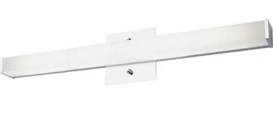 KUZCO VL6224 Single Lamp Vanity with White Squared Acrylic PRODUCT