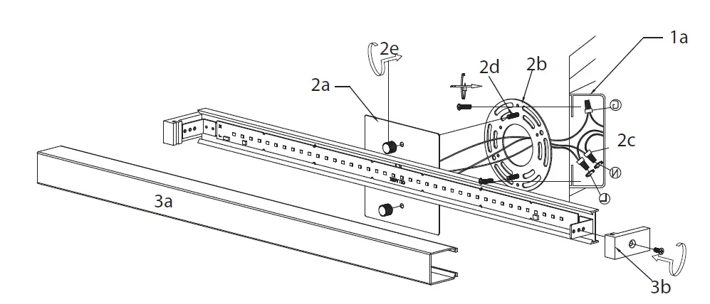 KUZCO VL6224 Single Lamp Vanity with White Squared Acrylic fig1