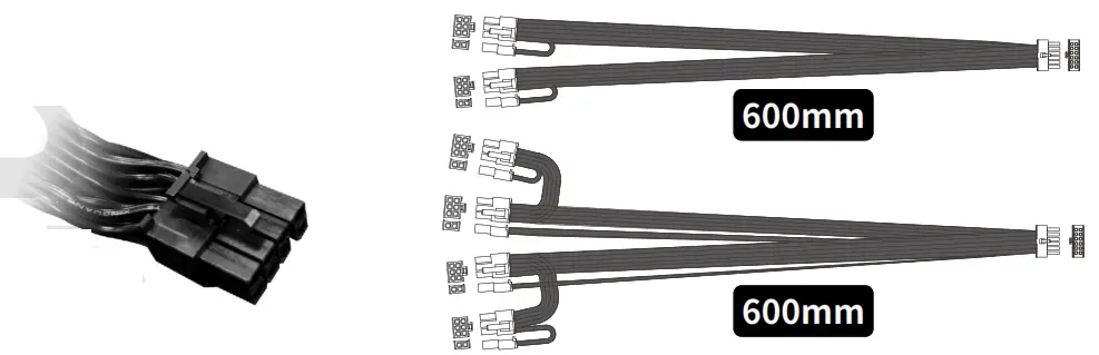 InWin CB1250W Platinum Modular Power Supply - Cable Information Cable Information