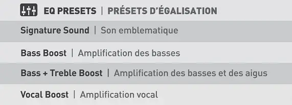 EQ PRESETS
