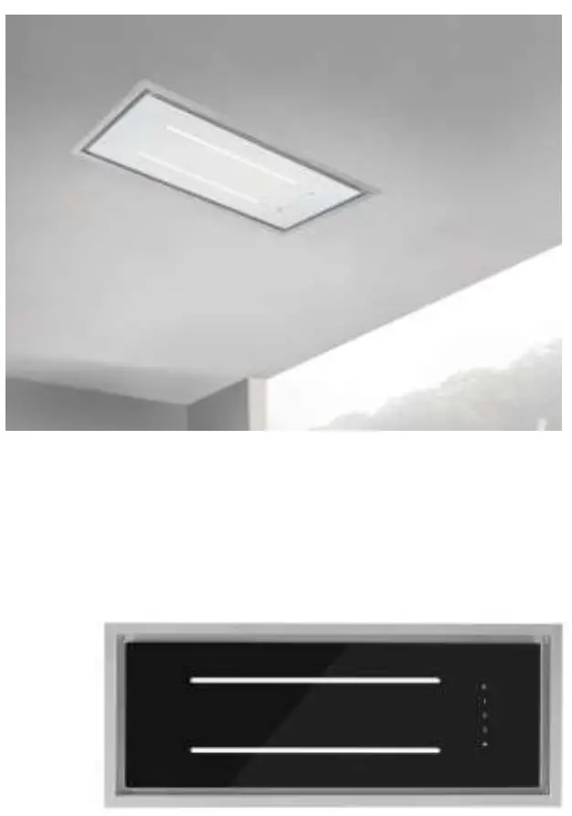 ViandPRO VP CH93BLK Aria Ceiling Hood