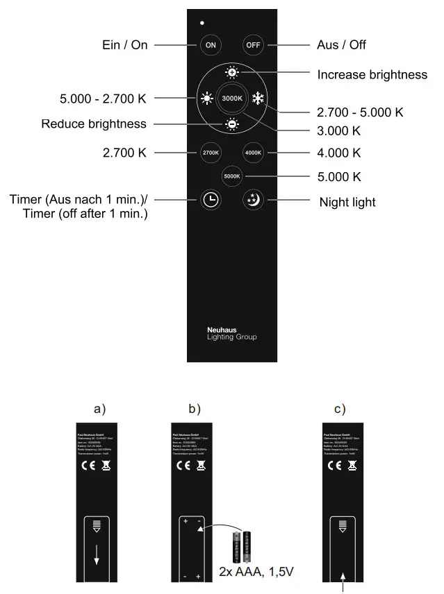 Paul Neuhaus 6022-95 PURE LINES LED Ceiling Light - parts 3