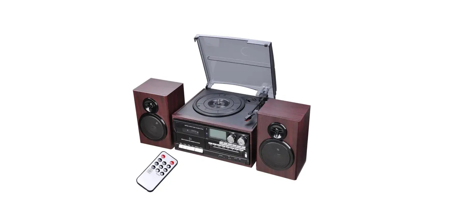 Aw Classic Bluetooth Record Player System W/ 2 Speakers-operations Instructions