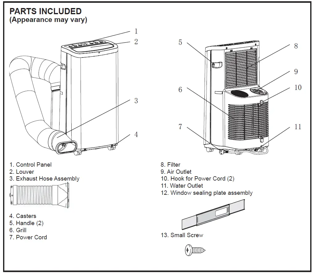 GE APPLIANCES APWA14 Portable Air Conditioner fig 8