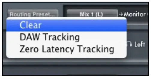 Focusrite Scarlett 18i6 USB Audio Interface -Routing presets