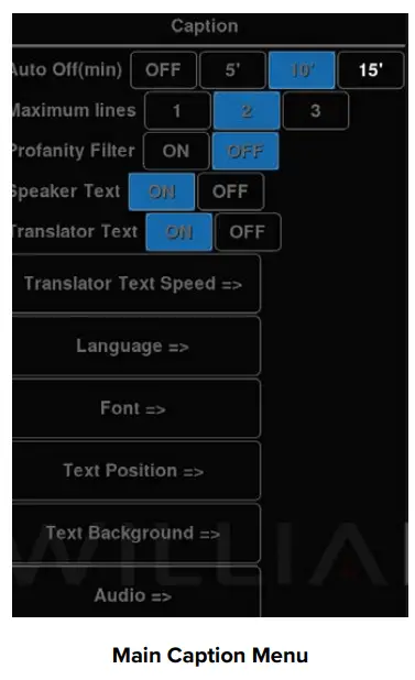 WILLIAMS AV TL S20 Convey Video Real-time Translation Hardware - fig 14