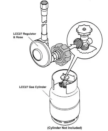 Gasmate AH Series Area Heater - LCC27 CYLINDER CONNECTION DEVICE