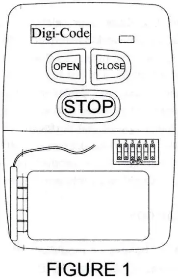 Digi Code DC 5035O Open Close Stop Transmitter - Fig 1