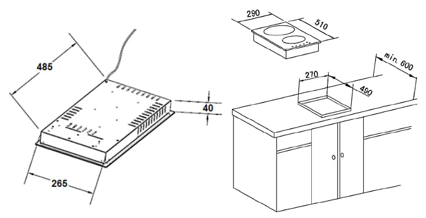 COOKOLOGY TCH301 30cm Ceramic Hob Black - worktop