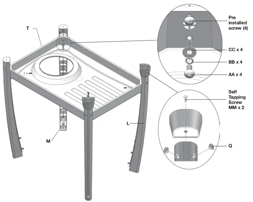 Gasmate BQ10632N Odyssey Three Burner BBQ With Trolley - ASSEMBLY INSTRUCTIONS