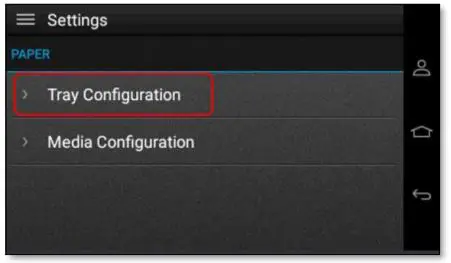 TOSHIBA A4 Series Paper Trays - Click on Tray Configuration
