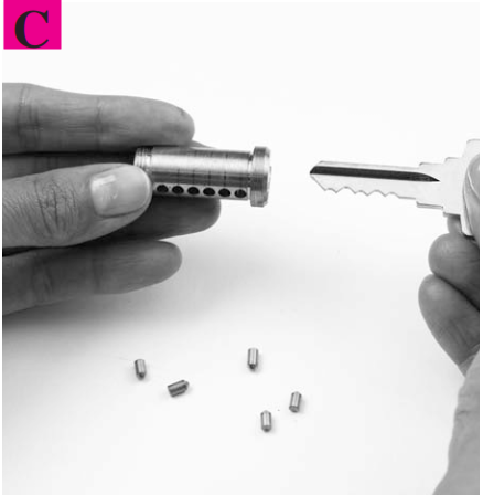 STEP#3 - Remove the cylinder plug c