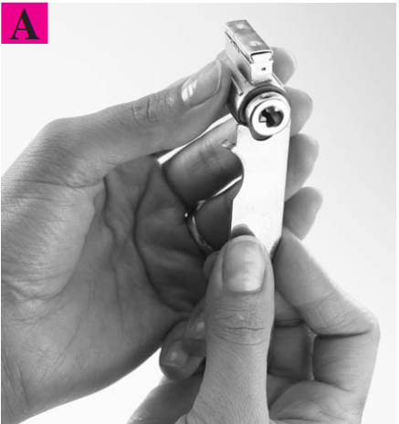 Step #3 - Remove the Cylinder retaining clip a