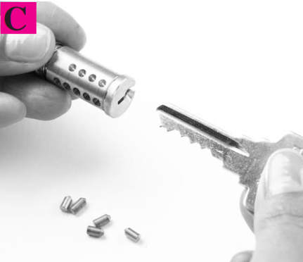 Step #4 - Remove the Cylinder Plug c