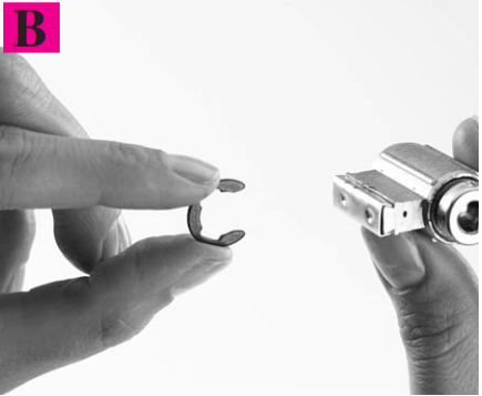 Step 6 - Reinsert the cylinder plug b