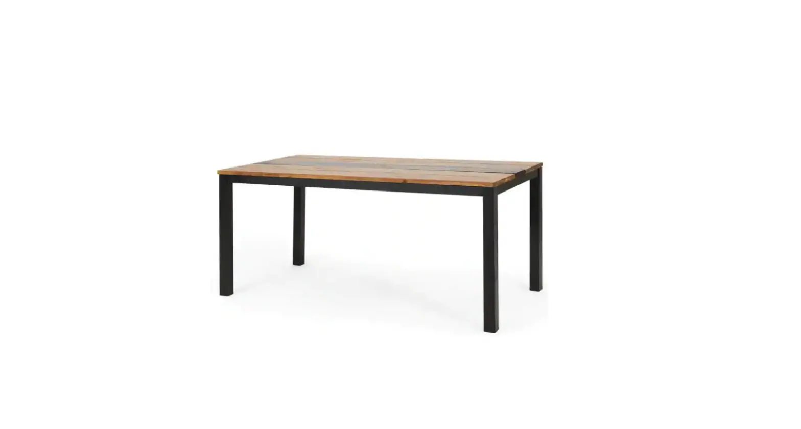 Noble House 109141 Pellerin Teak And Black Rectangular Wood Outdoor Dining Table Instructions