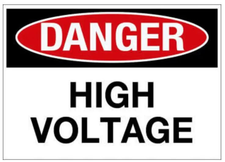 Danger High Voltage Sign