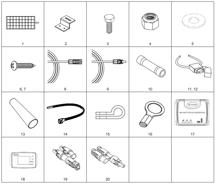 DOMETIC GP-ECLIPSE-190, GP-ECLIPSE-FLEX-190 Eclipse Series Solar Kit-FIG7