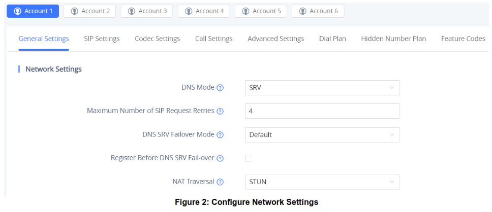 GRANDSTREAM GRP260X Essential IP Phones - Network Settings