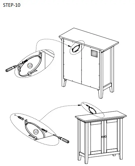 Cypress Hills AXCRGREY13 Greystone Rustics Wood Low Storage Cabinet - Assemble Step 40
