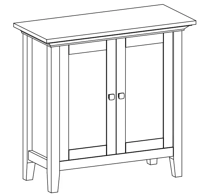 Cypress Hills AXCRGREY13 Greystone Rustics Wood Low Storage Cabinet - Cover