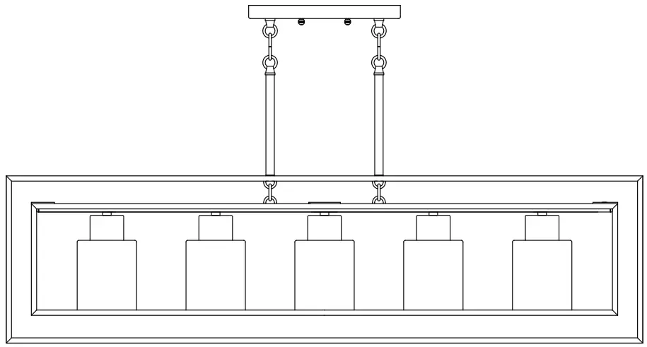Kichler 82404 Edinborough 5-Light Linear Chandelier-fig1