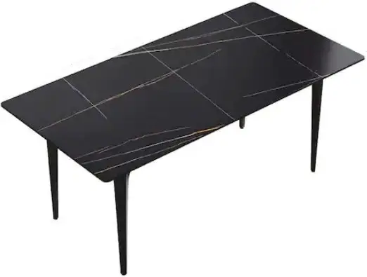 Magic Home CS-WF194552AAE Sintered Stone Top Black Dining Table