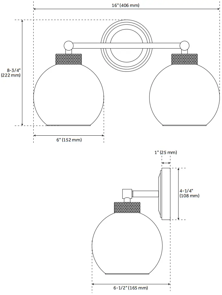 PARK HARBOR 953484 Albury 2 Light Vanity Light - fig