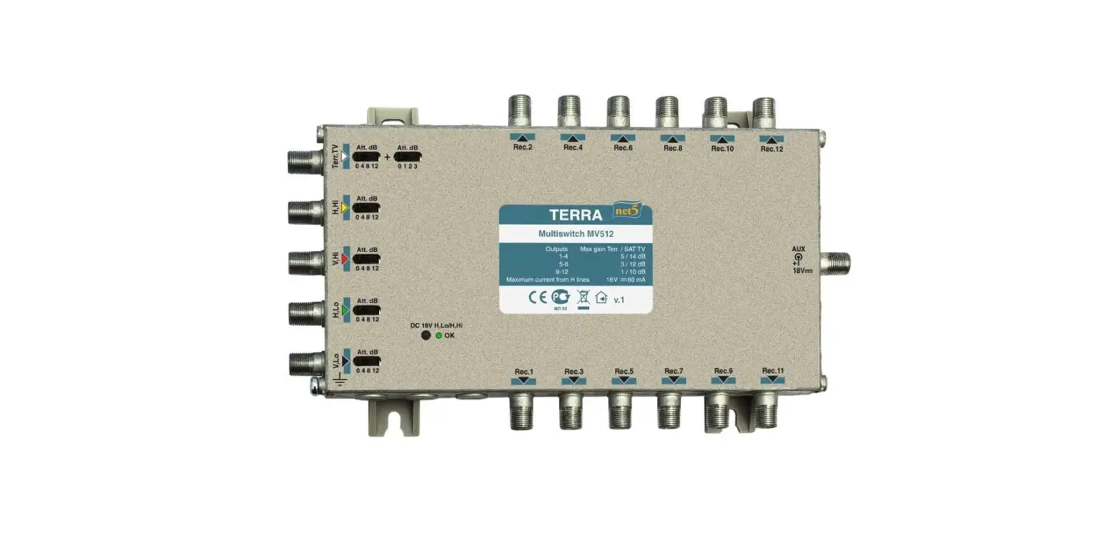 Terra Mv908l, Mv912l, Mv916l Multiswitch Instruction Manual Terra Mv908l, Mv912l, Mv916l Multiswitch Instruction Manual