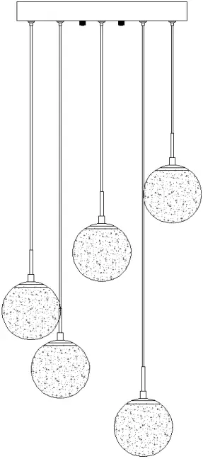 ZEVNI A04412 Mordy 14 Inch Wide Gold LED Chandelier 1