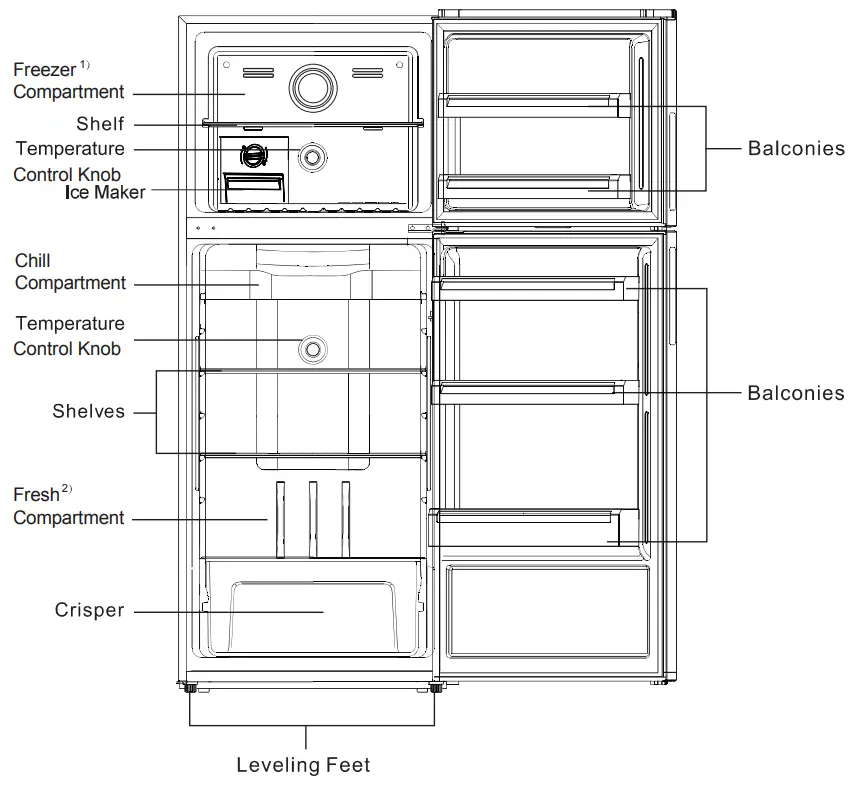 Haier HRF454T Series Fridge Freezer - overview