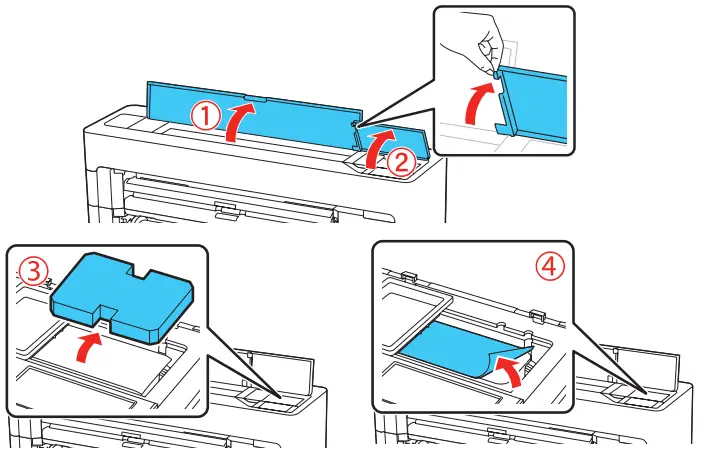 EPSON SureColor T3770D Single Function Inkjet Printers - material inside