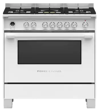 FISHER PAYKEL OR36SCG6W1 36 Inch 5 Burners Dual Fuel Range