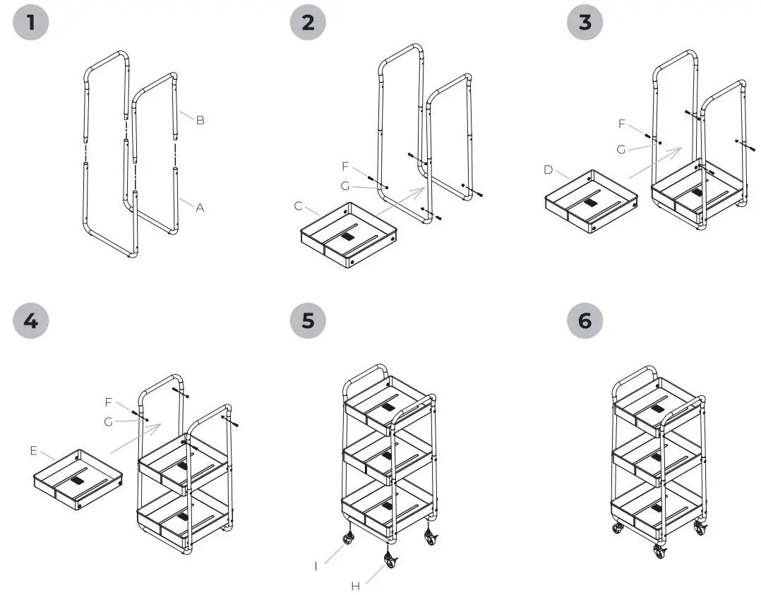 SIGURO-SGR-TR-D801B-Essentials-storage-cart-FIG 2