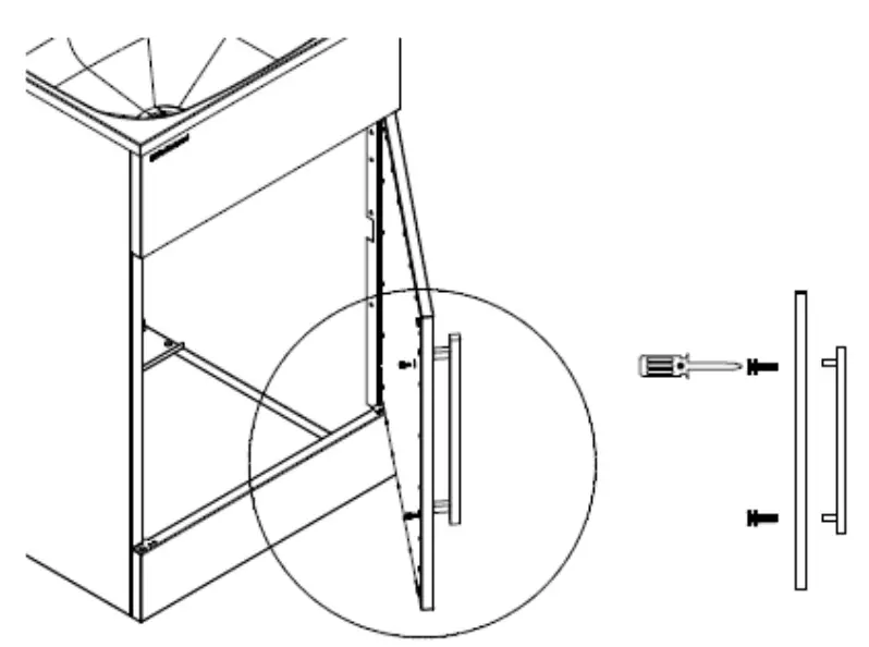 Installing the handle