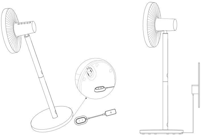 xiaomi 2 Pro Smart Standing Fan - Charging