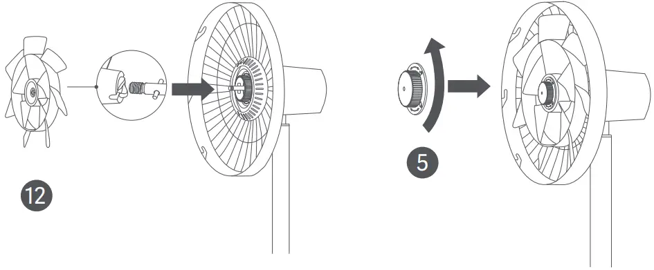 xiaomi 2 Pro Smart Standing Fan - fan blade assembly