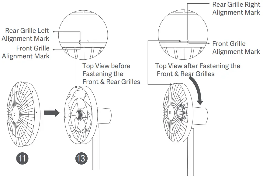 xiaomi 2 Pro Smart Standing Fan - front grille