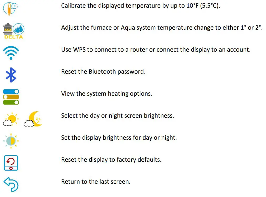 micro-Air ASY-351-X01 EasyTouch RV Thermostat Installation Guide - Settings