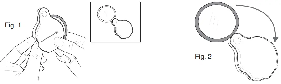 CARSON GN-11 4x Glass Magnifier with Attached Case-FIG2