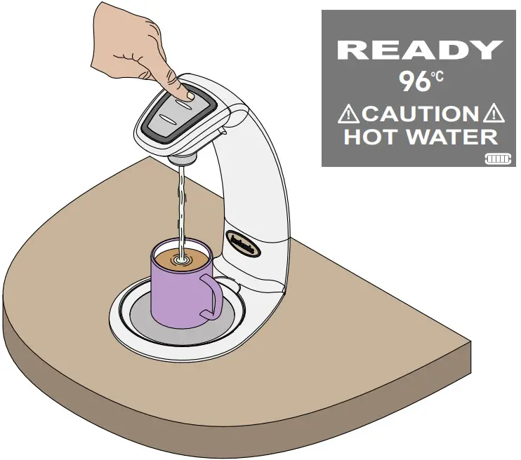 Instanta UCB10H Instatap Under Counter Boiler 10Ltr High Tap - CAUTION HOT WATER