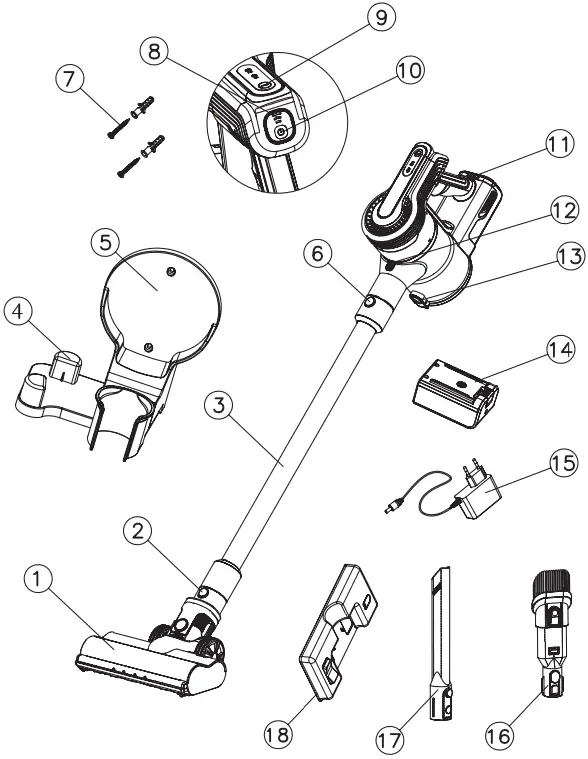 HYUNDAI Aqua Turbo Pro 300W Premium Cordless Vacuum A1