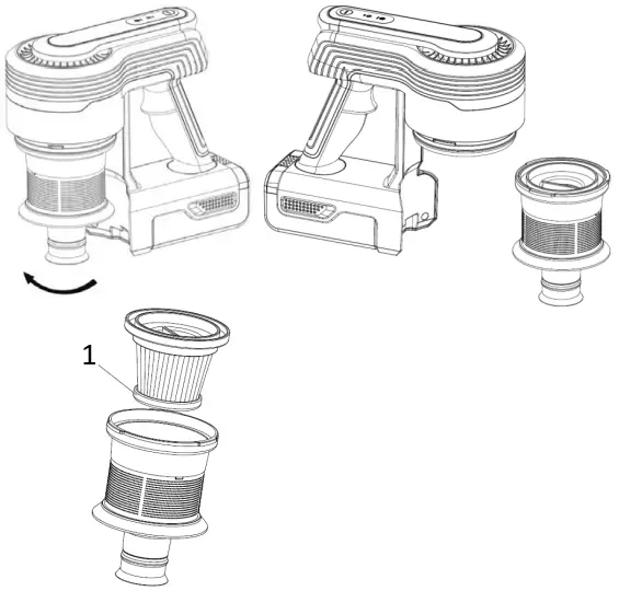 HYUNDAI Aqua Turbo Pro 300W Premium Cordless Vacuum A6