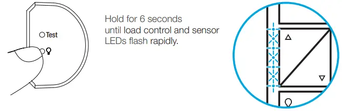 LUTRON Caseta Motion Sensor - button on the sensor