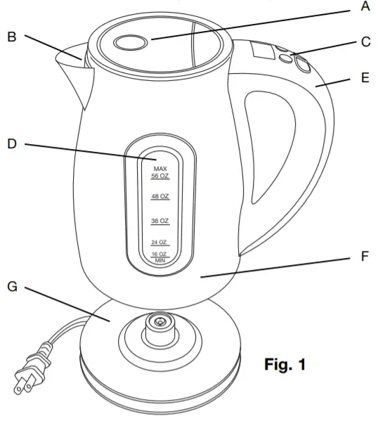 Capresso H2O PRO Programmable Cordless Water Kettle -FIGURE 1